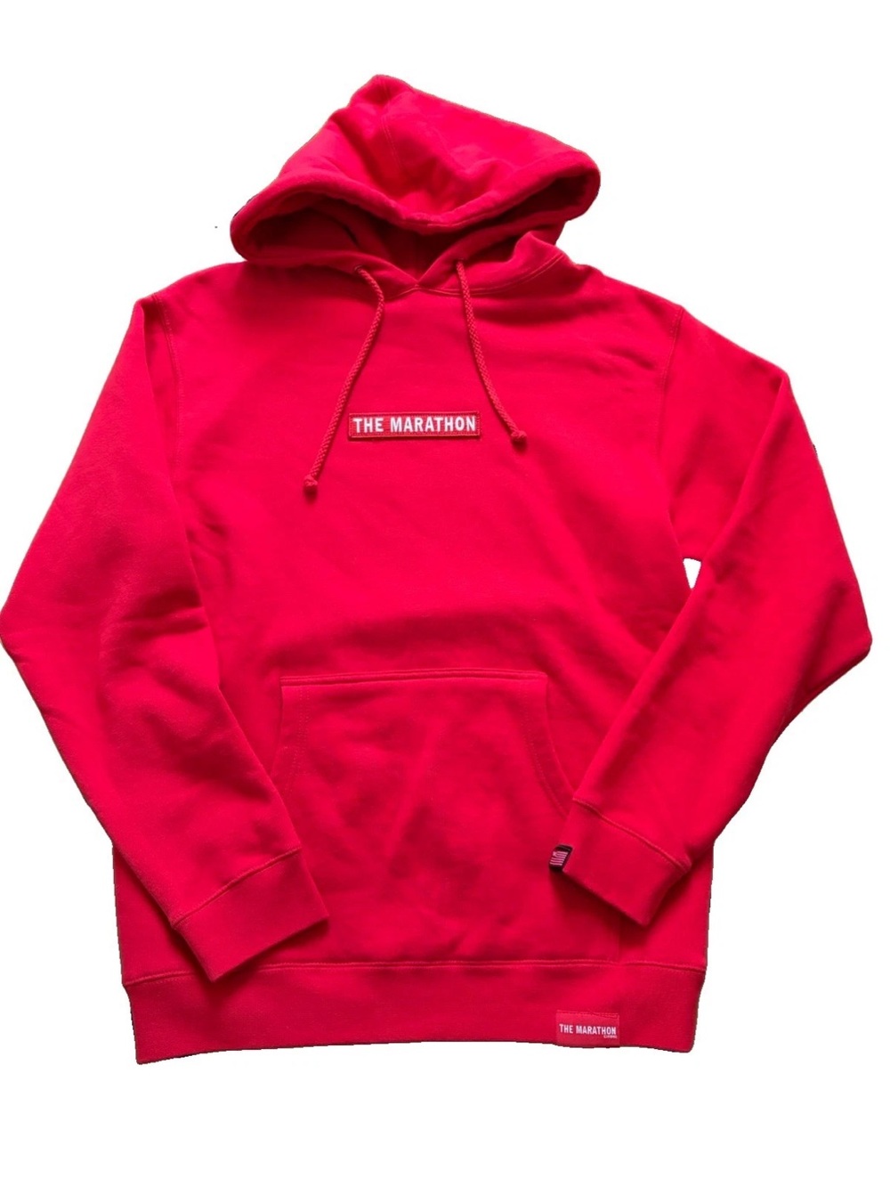The MARATHON Hoodie TMC Bar Men Pullover  Red SZ SMALL Nipsey Hussle Streetwear